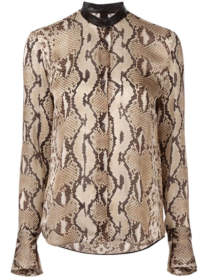 Petar Petrov Beale Python Print Blouse - Brown