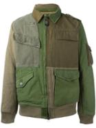 Maharishi Colour Block Military Jacket, Men's, Size: Large, Green, Cotton