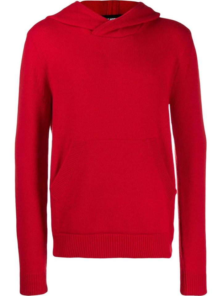 Les Hommes Fine Knit Hoodie - Red