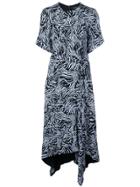 Proenza Schouler Zebra-print Asymmetric Dress - Black