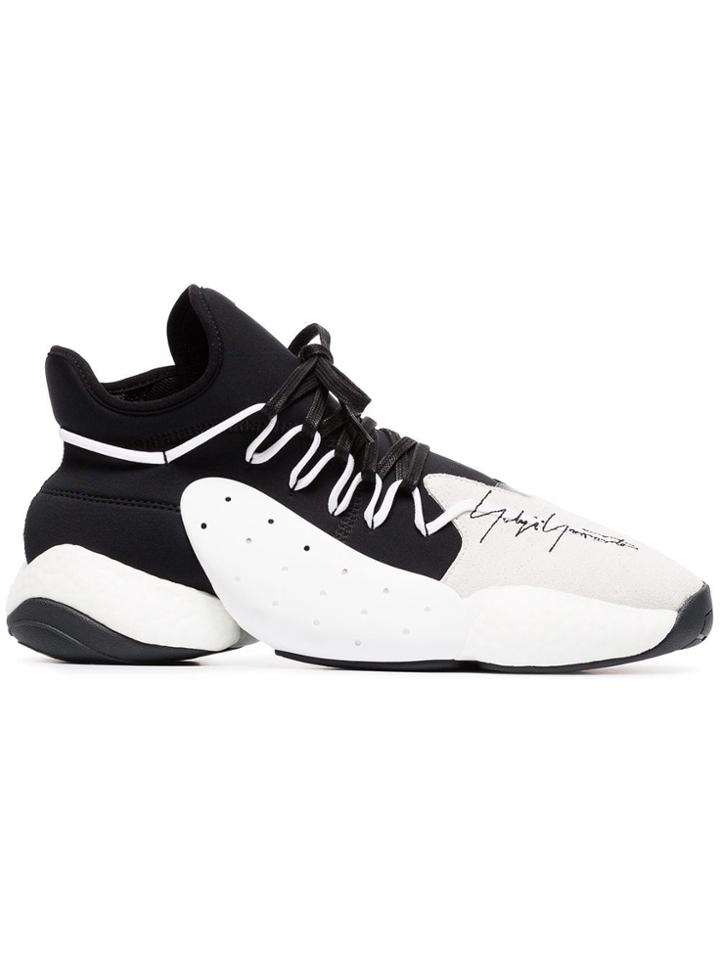 Y-3 Leather Basketball Trainers - Black