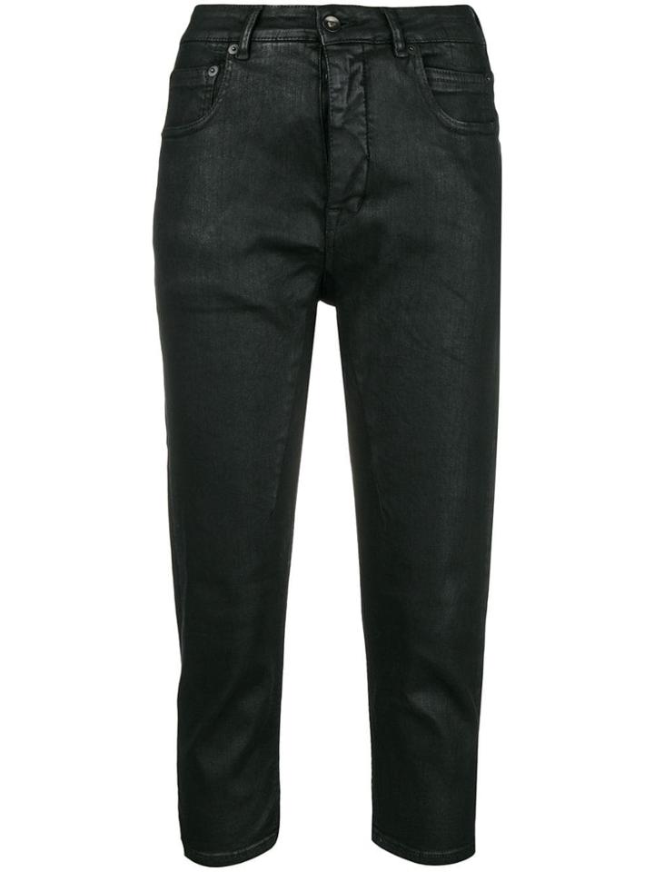 Rick Owens Drkshdw Straight Leg Cropped Jeans - Black