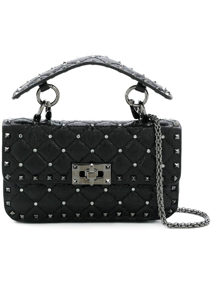 Valentino Rockstud Spike Chain Bag - Black