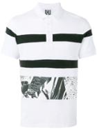 Les Hommes Printed Trim Polo Shirt, Men's, Size: Xl, White, Cotton