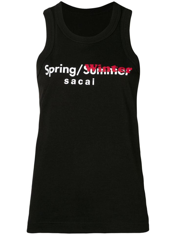 Sacai Spring/winter Tank Top - Black