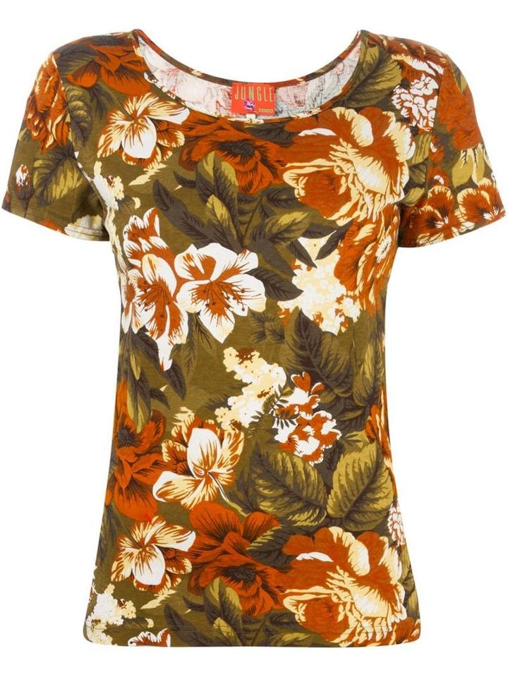 Kenzo Pre-owned Floral Print T-shirt - Green