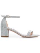 Stuart Weitzman Simple Block-heel Sandals - Silver