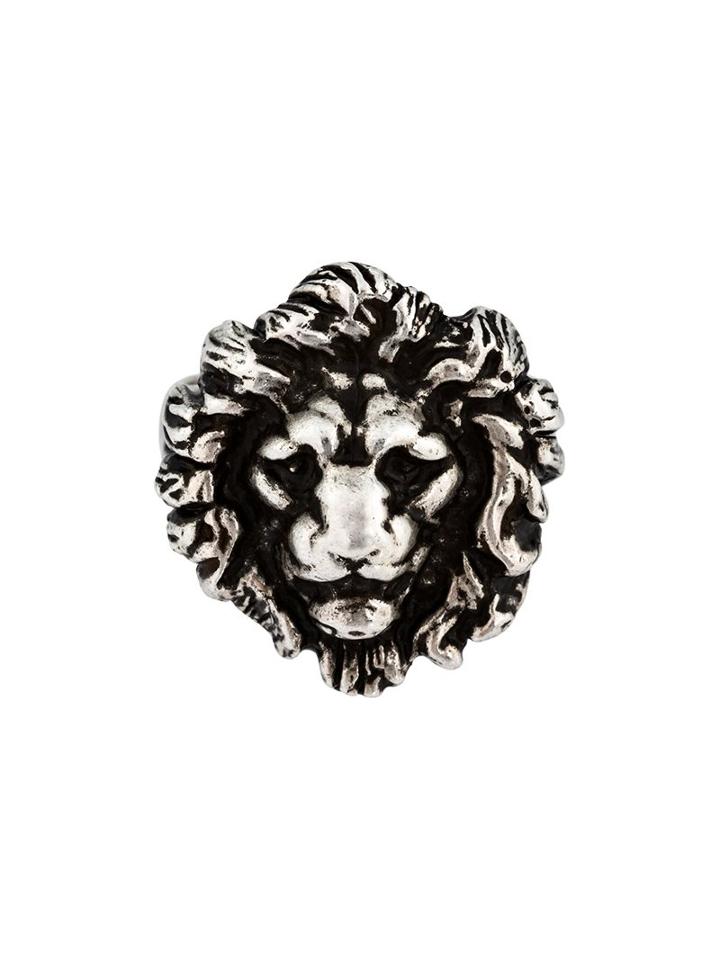 Saint Laurent Lion Ring, Men's, Size: 48.7, Metallic