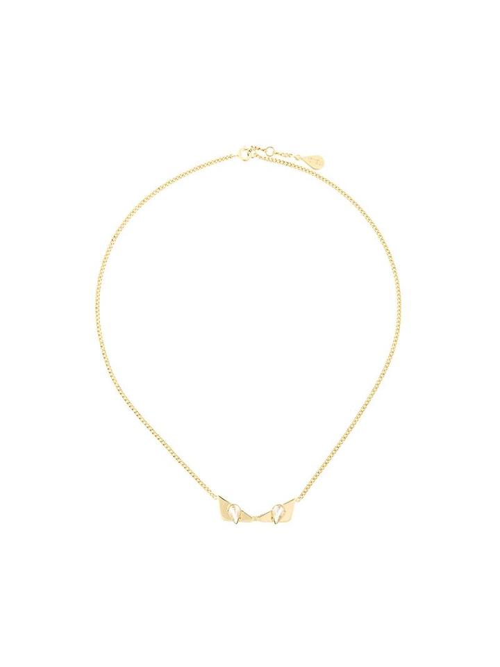 Fendi 'crystal Wonders' Necklace, Women's, Size: Small, Metallic