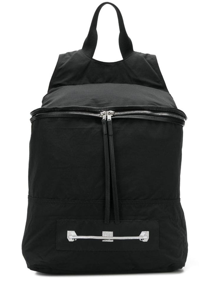 Rick Owens Drkshdw Front Patch Backpack - Black