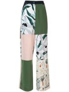Tory Burch Printed Block Trousers - White