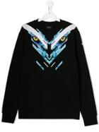 Marcelo Burlon County Of Milan Kids Eyes Print Sweatshirt - Black