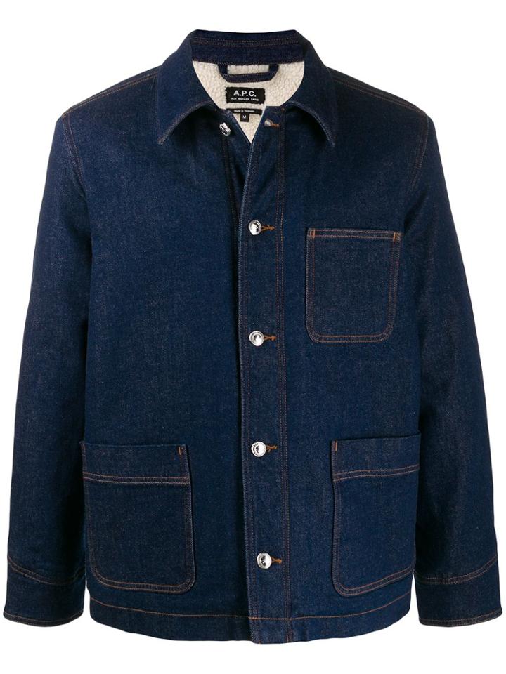 A.p.c. Relaxed-fit Denim Jacket - Blue