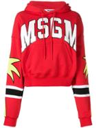 Msgm Logo Hooded Sweatshirt - Red