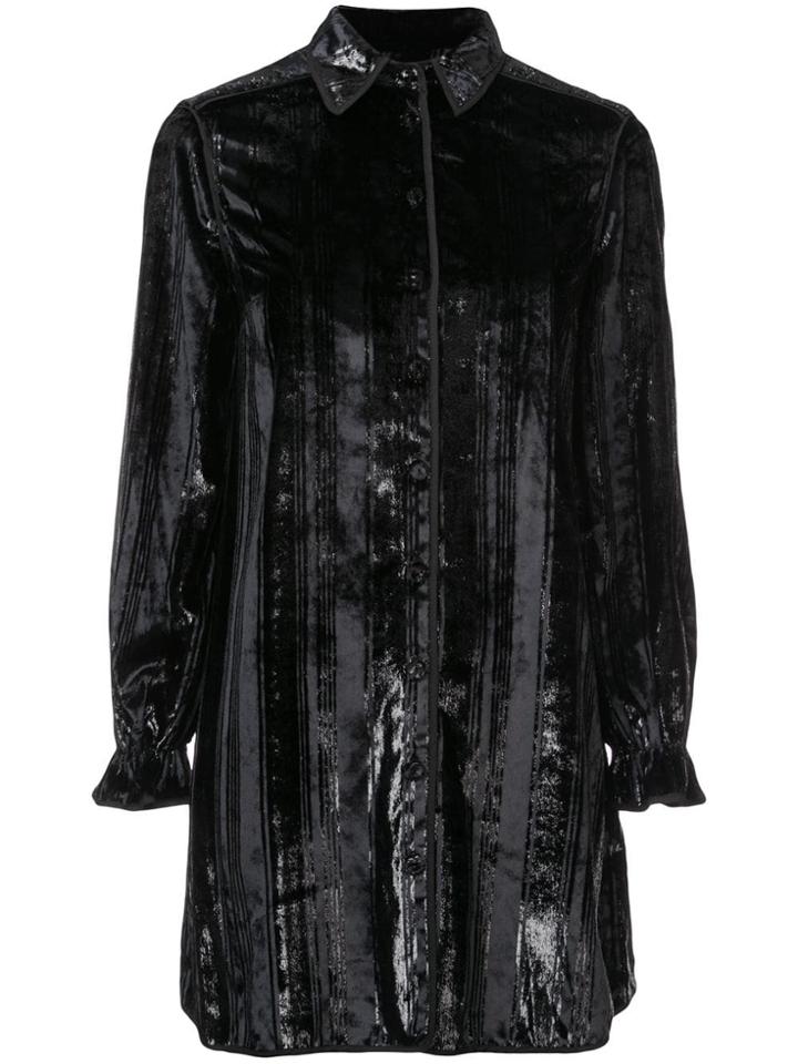 Opening Ceremony Velvet Twill Shirt Dress - Black