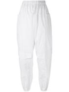 Chalayan - Striped Balloon Trousers - Women - Cotton/polyester - 40, Women's, White, Cotton/polyester