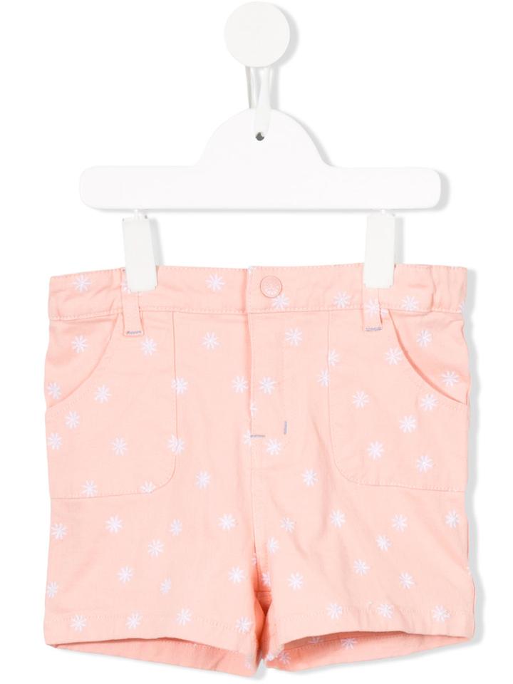 Margherita Kids - Embroidered Denim Shorts - Kids - Cotton/spandex/elastane - 5 Yrs, Pink/purple