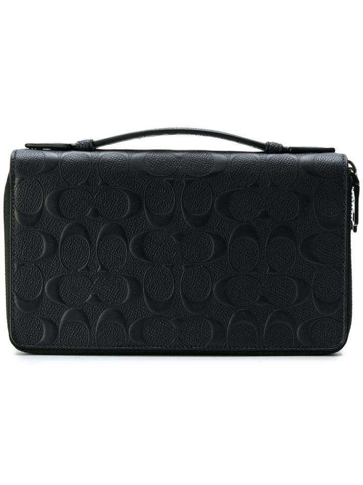 Coach Zip Around Carry Wallet - Blue