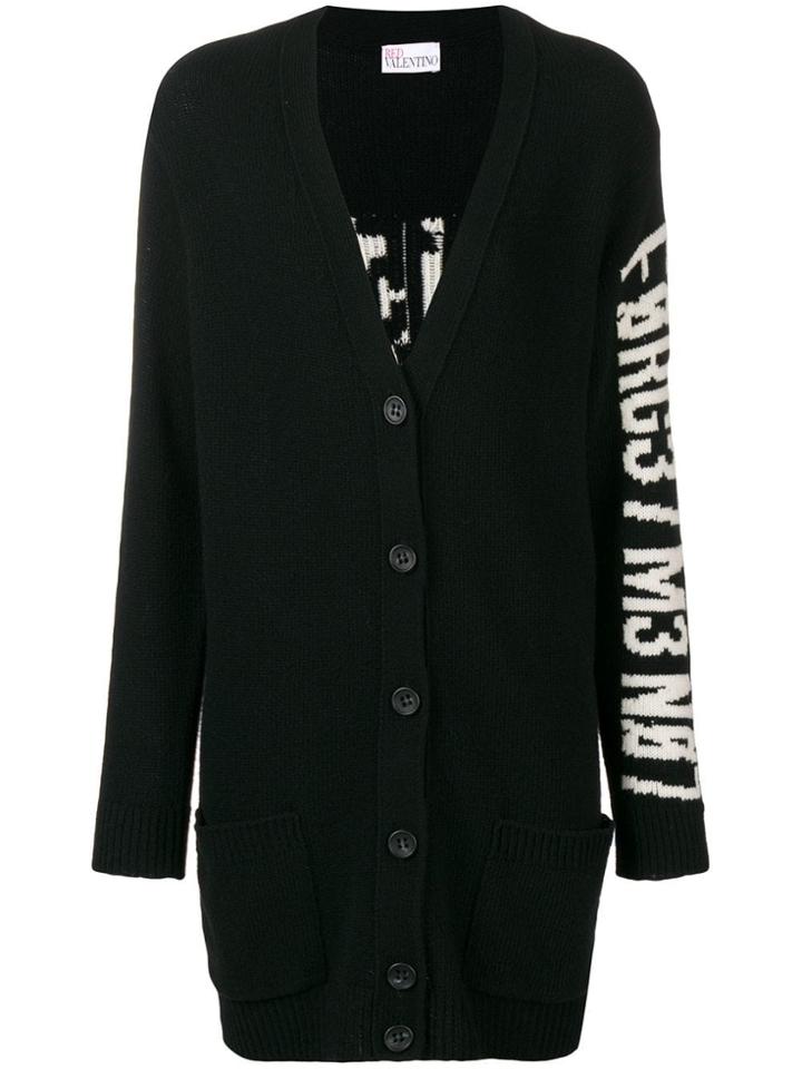 Red Valentino V-neck Buttoned Cardigan - Black