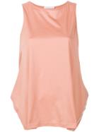 Fabiana Filippi Side Slits Sleeveless Blouse - Pink & Purple