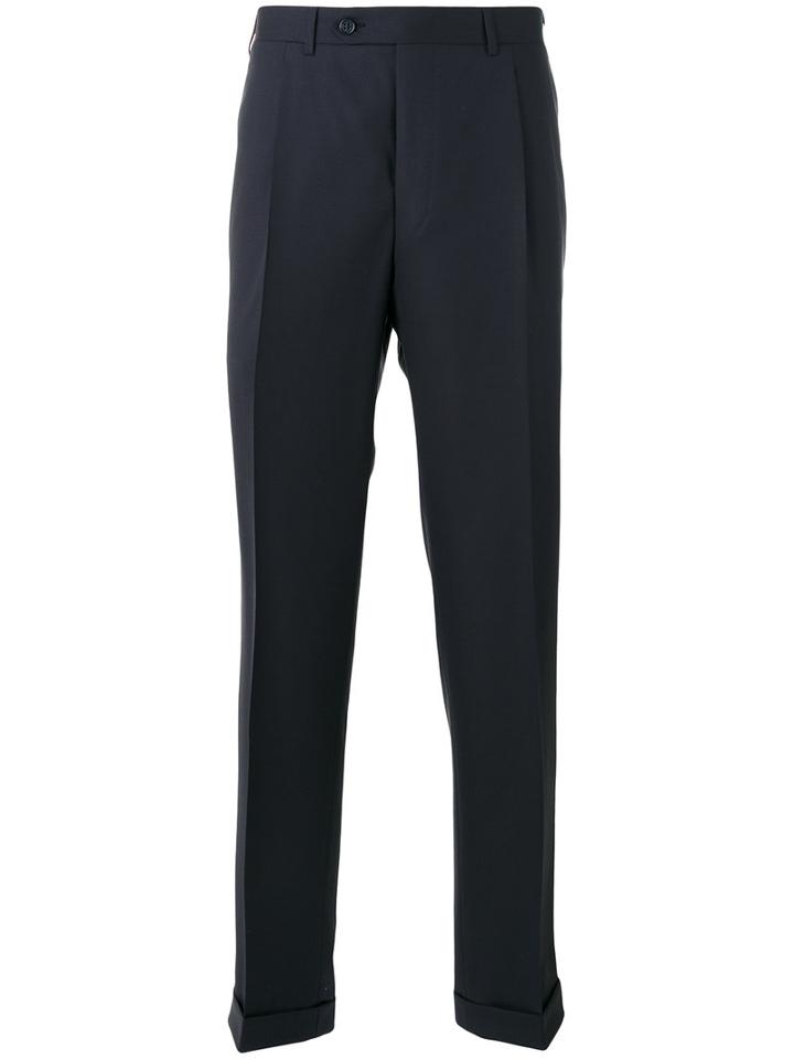 Canali Tailored Pants, Men's, Size: 56, Blue, Wool