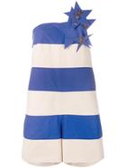 Delpozo Star And Stripe Playsuit - Nude & Neutrals