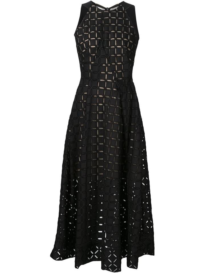 Roland Mouret Baldry Dress, Women's, Size: 14, Black, Cotton/silk/viscose/spandex/elastane