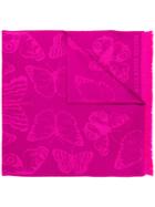 Alexander Mcqueen Knit Logo Scarf - Pink & Purple