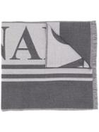 Canada Goose Logo Embroidered Scarf - Grey