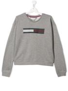 Tommy Hilfiger Junior Teen Embellished Logo Sweatshirt - Grey