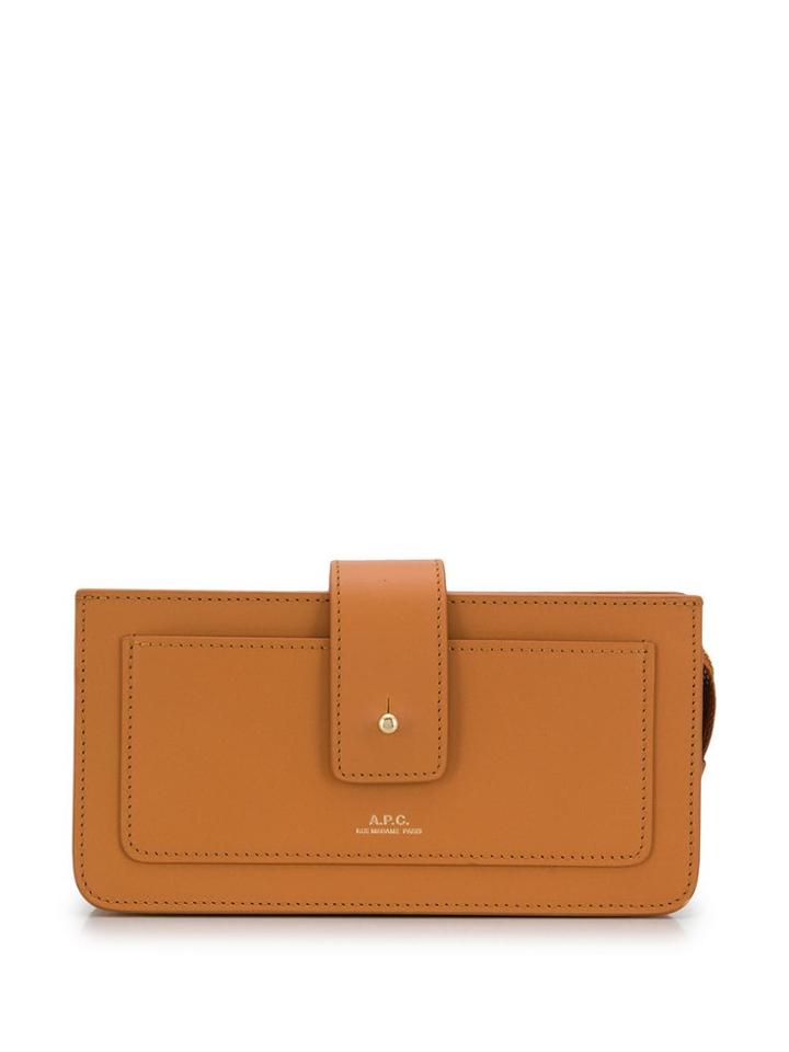 A.p.c. Top Zip Wallet - Brown