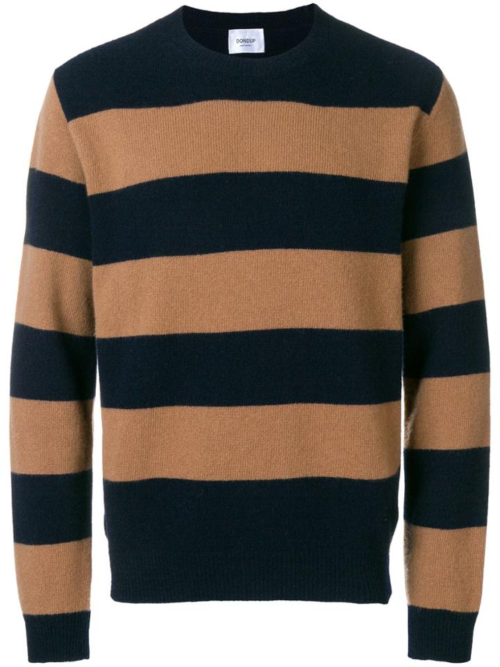 Dondup Striped Crew Neck Jumper - Blue