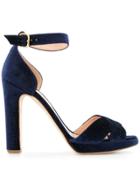 Rupert Sanderson Starry Velvet Sandals - Blue