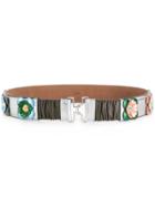 Fendi Appliqué Flower Belt - Metallic