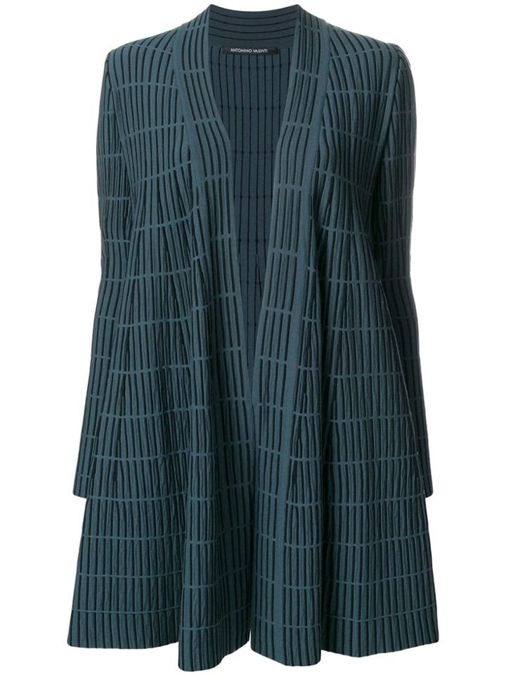 Antonino Valenti Striped Loose Crude-coat - Green