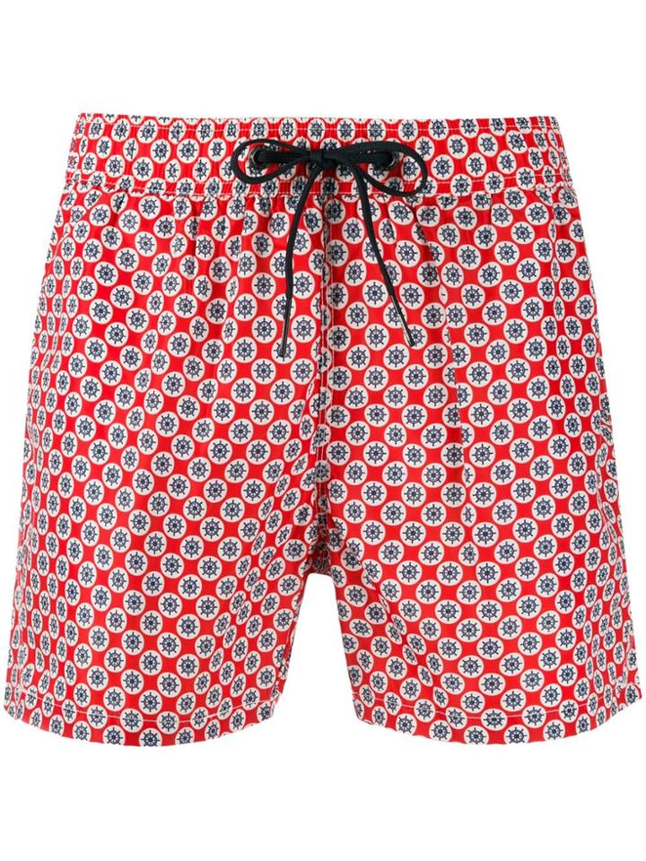 Rrd Helm Pattern Shorts - Red