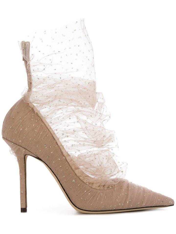 Jimmy Choo Lavish 100 Pumps - Ballet Pink/ballet Pink/gold