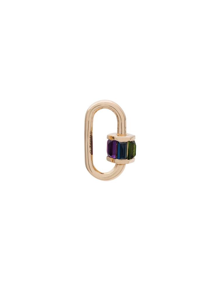 Marla Aaron Metallic 14k Gold Ruby And Sapphire Necklace Pendant