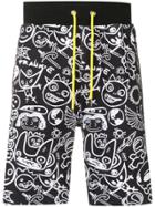 Frankie Morello Illustration Print Track Shorts - Black