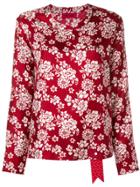 The Gigi Floral Print Blouse - Red