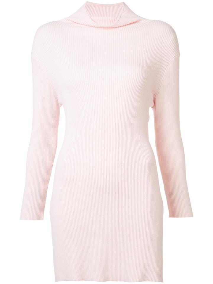Baja East Long Turtleneck Jumper - Pink & Purple