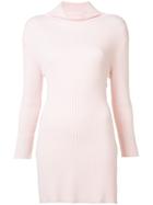 Baja East Long Turtleneck Jumper - Pink & Purple