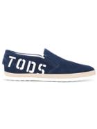 Tod's Logo-print Espadrille Sneakers - Blue