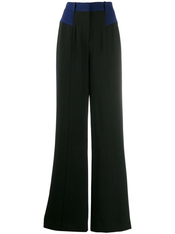 Dvf Diane Von Furstenberg Crepe Wide-leg Trousers - Black