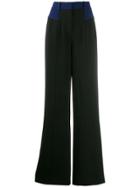 Dvf Diane Von Furstenberg Crepe Wide-leg Trousers - Black