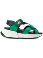 Mm6 Maison Margiela Colour-block Sandals - Green