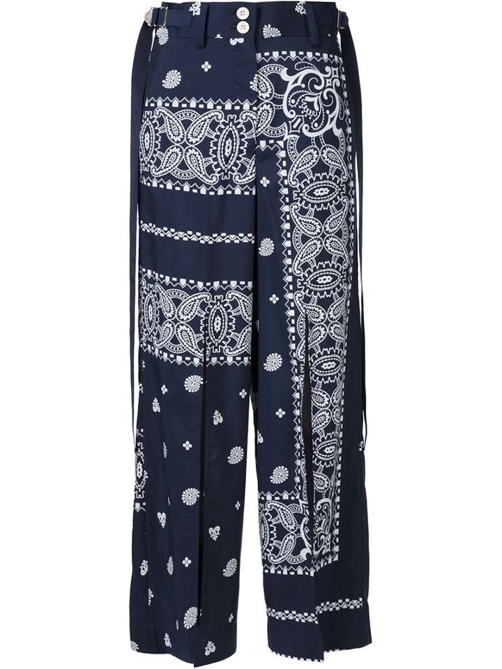 Sacai Bandana Print Trousers