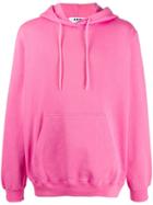Msgm Logo Print Hooded Sweater - Pink