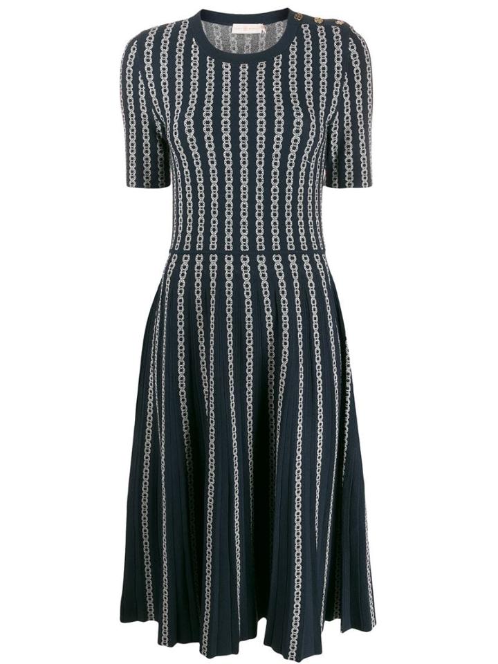 Tory Burch Chain-link Print Dress - Blue