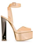 Giuseppe Zanotti Design Betty Sandals, Women's, Size: 38, Grey, Patent Leather/leather
